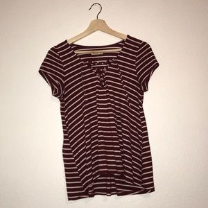 Red and white striped shirt